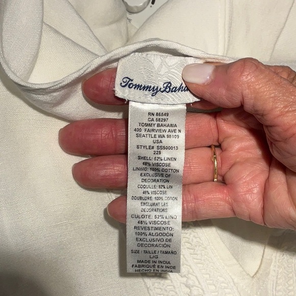 Tommy Bahama White Linen Dress - Picture 11 of 11